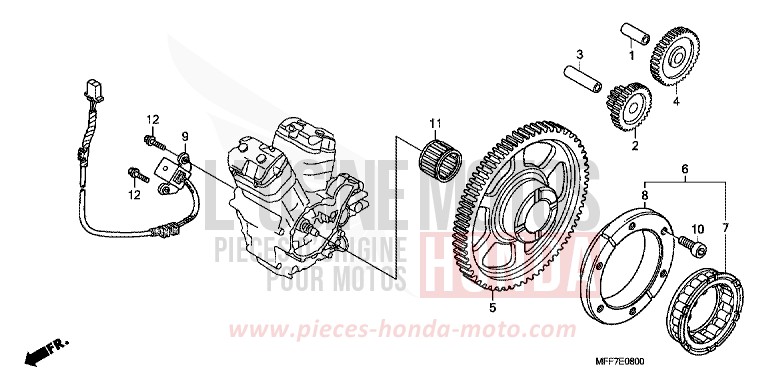 PULSE GENERATOR/STARTING CLUTCH for TRANSALP ABS MOODY BLUE METALLIC (PB296) from 2008
